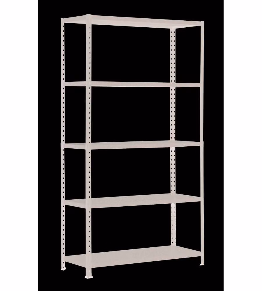 Scaffale Metallico Bianco 5 Ripiani 100x40 cm - Design Elegante e Resistente