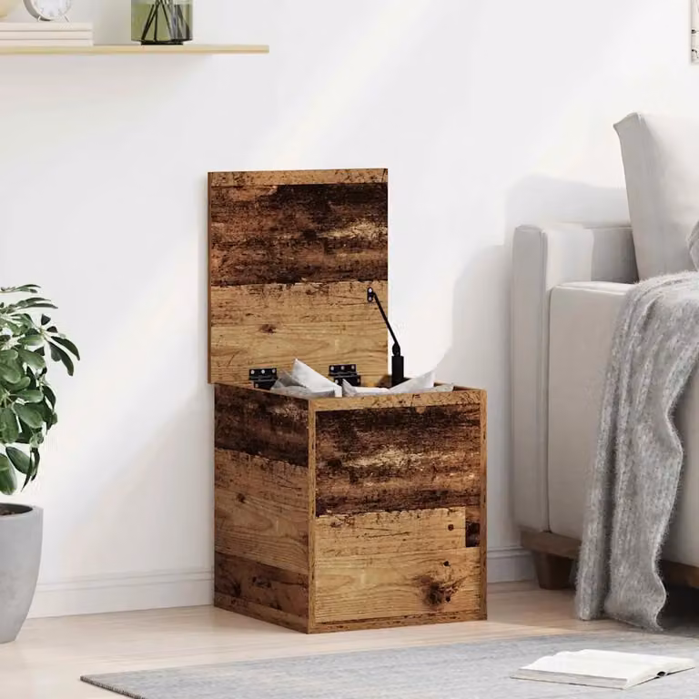 Scatola di stoccaggio moderna vidaXL in legno marrone L 40 cm, P 42 cm, H 46 cm