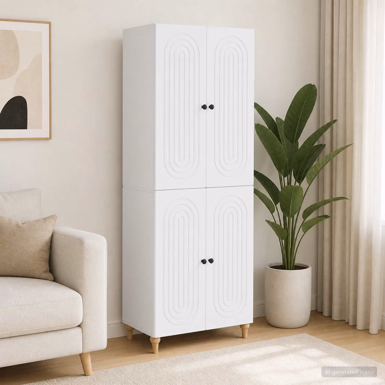 Set di 2 armadi moderni vidaXL in legno MDF bianco opaco per camera da letto o soggiorno L/P/H: 90 x 45,97 x 66 cm