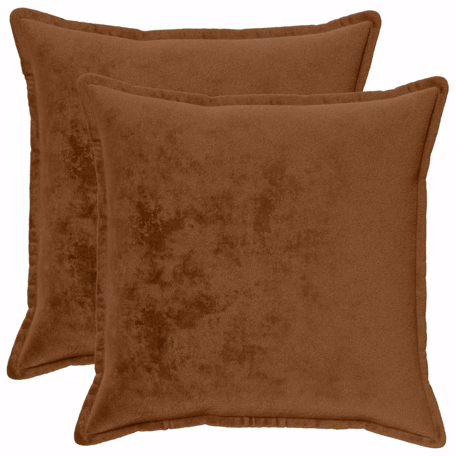 vidaXL Federa 2 pcs HOUTEN Marrone Chiaro 60 x 60 cm Flanella
