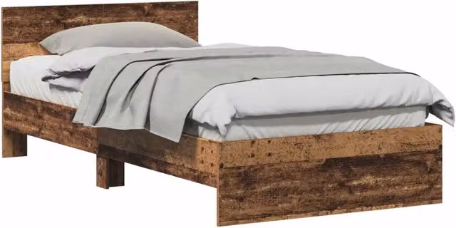 Letto singolo | Letto per adulti | Struttura del letto Legno vecchio 203 x 104 x 70 cm