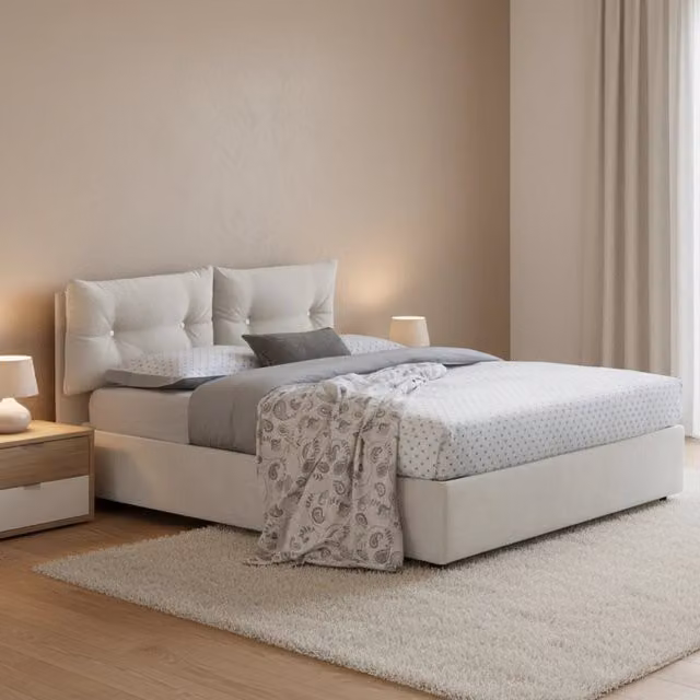 Letto Arieta Talamo Italia con Materasso Incluso, Bianco, L/P/H: 120 x 200 x 35 cm – 1