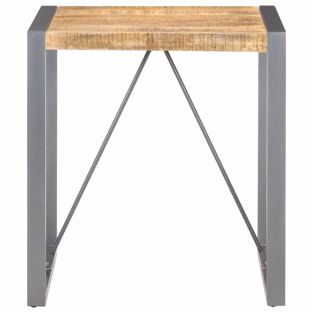 Tavolo da Pranzo 70x70x75 cm in Legno Massello di Mango Grezzo
