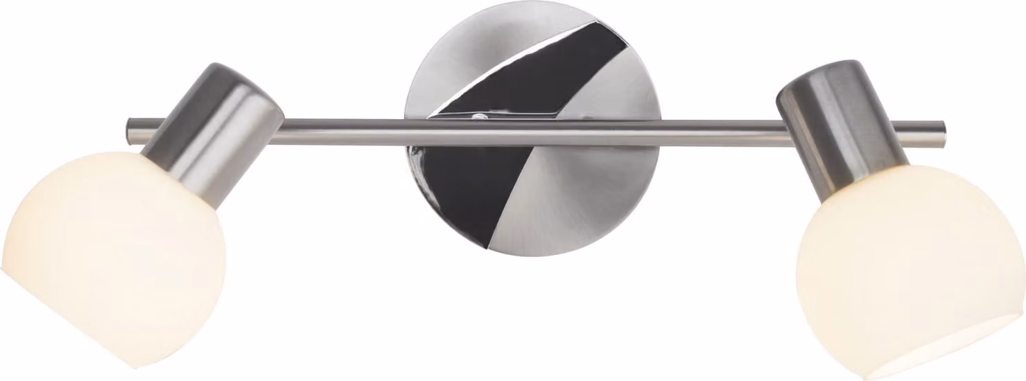 BRILLANTE tubo spot Tiara | intramontabile faretto da soffitto | metallo/vetro | ferro/bianco | orientabile | 2x E14 max. 40 W