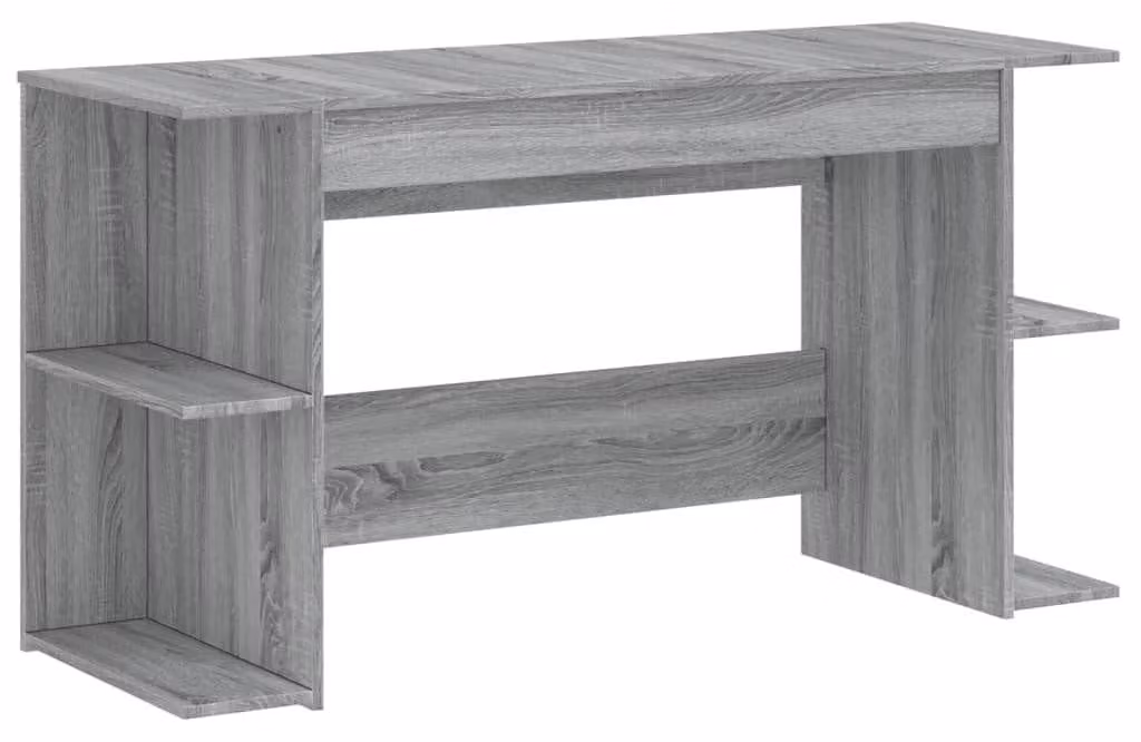 Solidchoice - Scrivania grigia in legno con superficie liscia