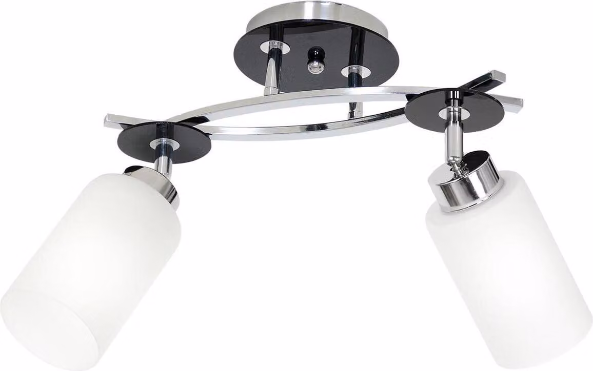 Plafond a sospensione doppio bianco cromo E27