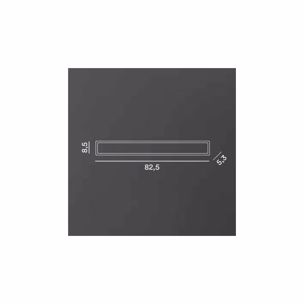 Applique da parete WALLY Perenz in alluminio con LED 19W 3000K Nera L: 82.5 cm – 2
