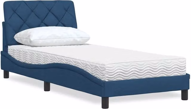 Letto con Materasso Blu 90x190 cm in Tessuto 3310712