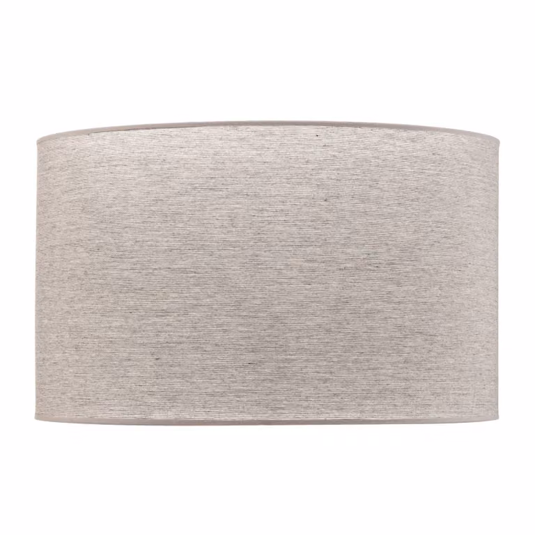 Paralume Roller, grigio, Ø 50 cm, altezza 30 cm Roller Duolla, Alluminio / Grigio / Zincato, Tessuto / Stoffa / Seta