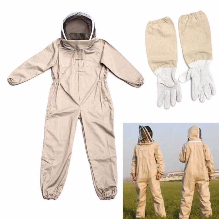 Tuta da apicoltore completa con guanti e maschera, taglia XL