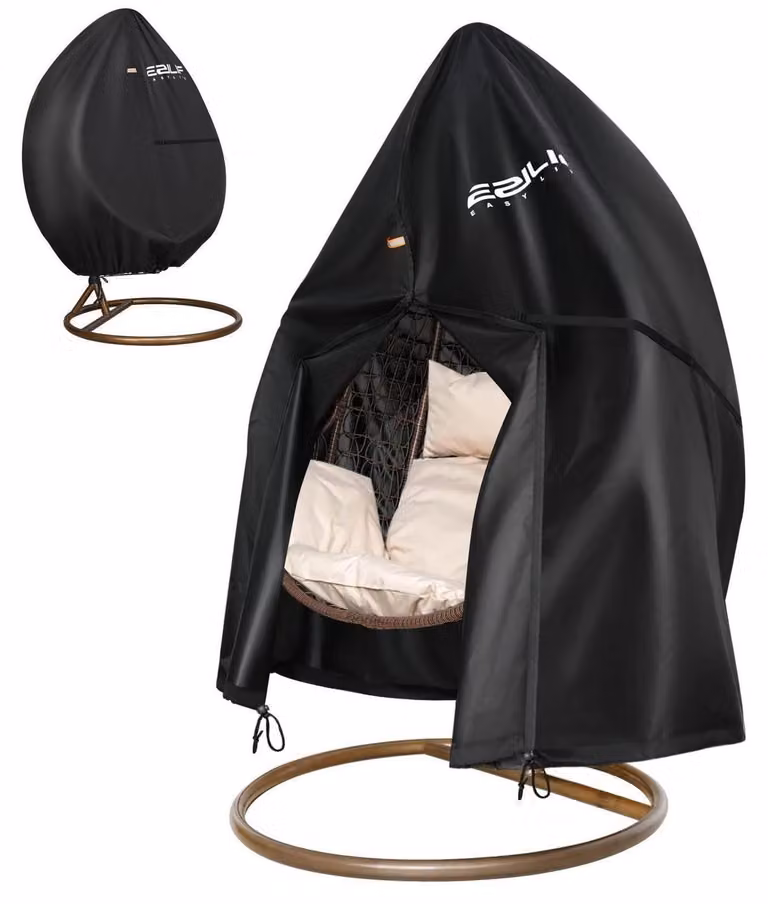 Copertura per sedia a dondolo, realizzata in tessuto Oxford 420D, impermeabile e resistente al vento, dimensioni 190x115 cm