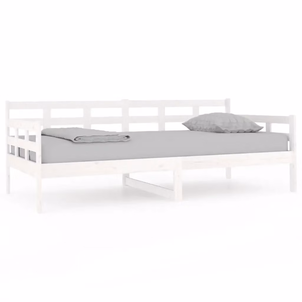Dormeuse bianca in legno massello di pino stile rustico vidaXL L/P/H: 190 x 90 x 69,5 cm – 2