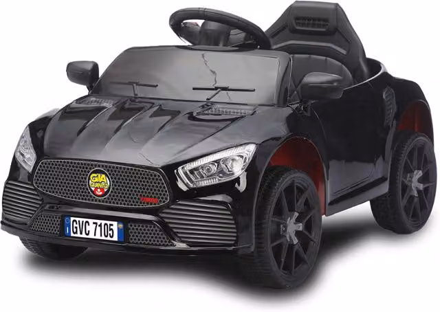 Macchina Elettrica per Bambini Deluxe Giordanoshop Nero con Batteria Ricaricabile 12V 4,5Ah e Luci e Suoni