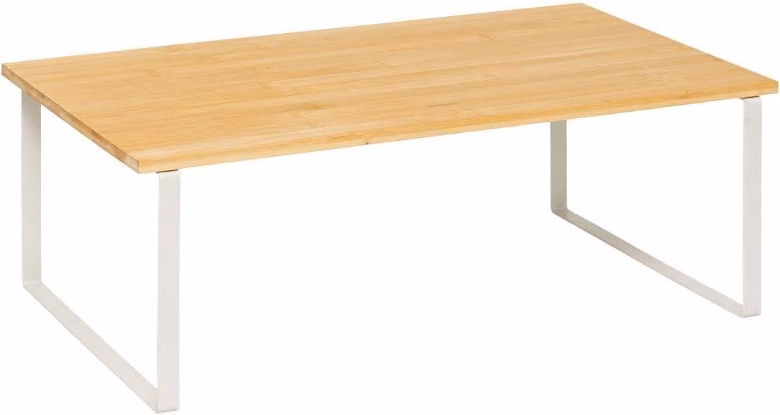 Scaffale portaoggetti in bambù color beige, 50 x 30 cm, per la cucina