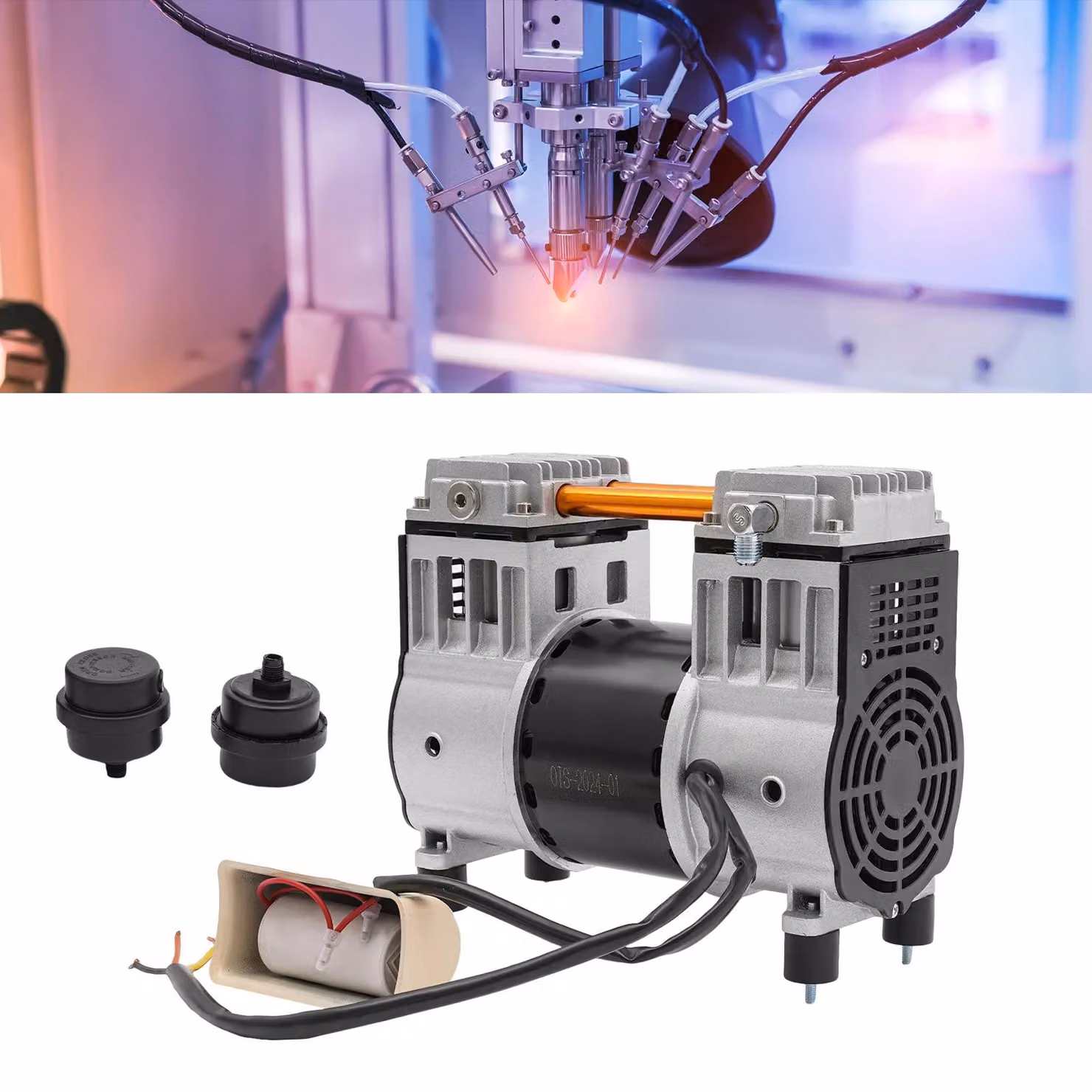 Compressore d'aria - Pompa booster a 220V - Motore in rame da 1500W - Pressione: 0,7 MPa - Funzionamento silenzioso - Protezione contro il surriscaldamento a 80°C - Spina di tipo europeo