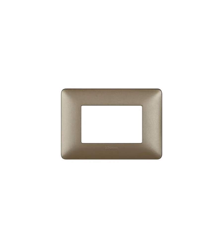 Bticino Placca 3 moduli titanium Matix