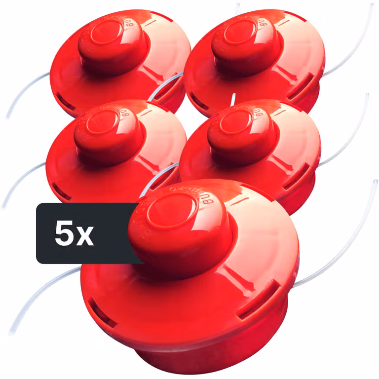 NEMAXX® FS2 Tap & Go Testina a filo semiautomatica doppio filo per decespugliatore M10x1,25 sinistra 2mm Ø380mm Rosso 5pz