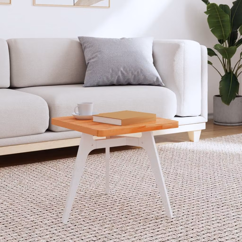 vidaXL Piano per Tavolo Quadrato in Legno di Faggio Marrone L: 40 cm, P: 40 cm, H: 2,5 cm
