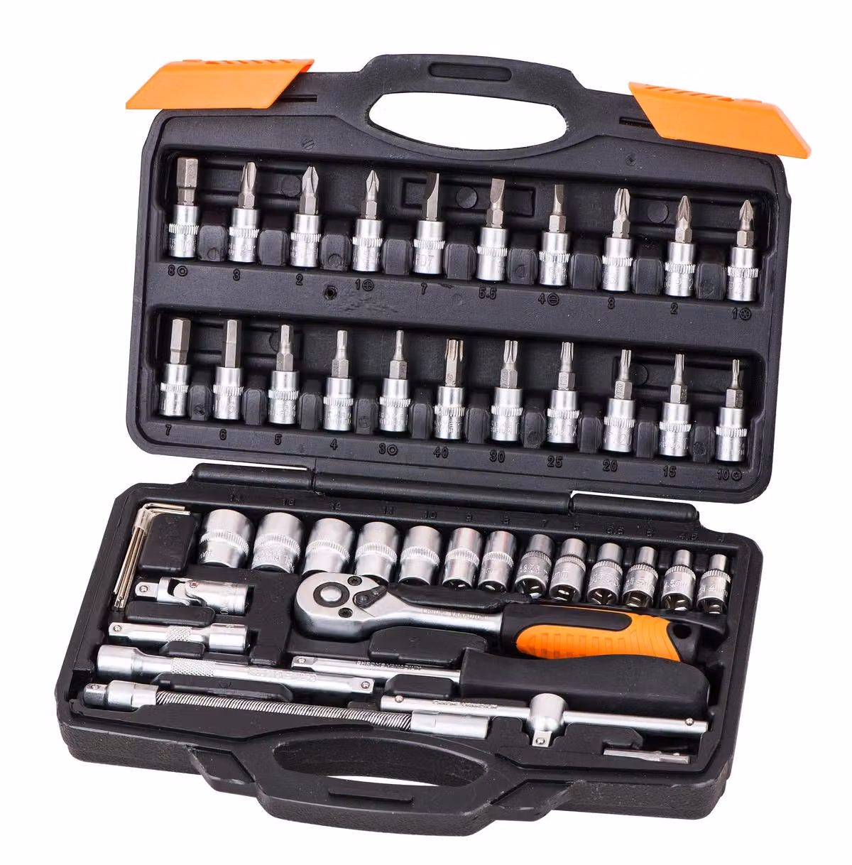 Varan Motors - VT13011 Set di chiavi a cricchetto 46 pezzi 1/4 di pollice cricchetto cricchetto prese bit cricchetto box