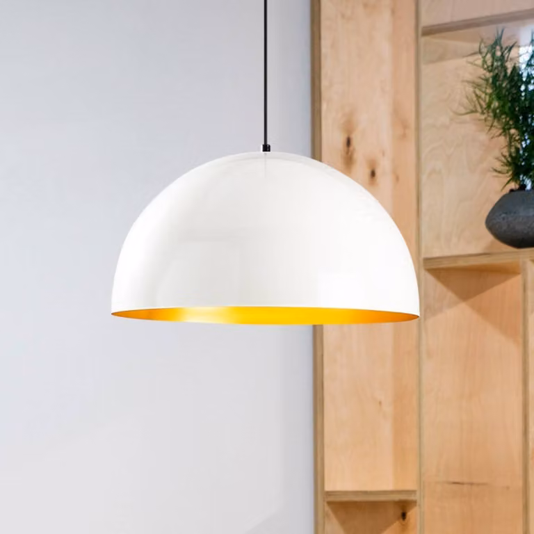 Lampada a sospensione Berceste 234-S Opviq, dimmerabile, Bianco / Opale, Soggiorno / Sala da pranzo, Metallo, Lampada a sospensione