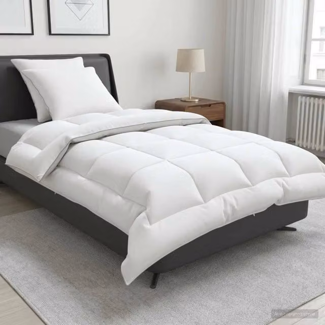 Set di piumone e cuscini 3 pz 140x220 cm 4 stagioni 220 GSM 3441334