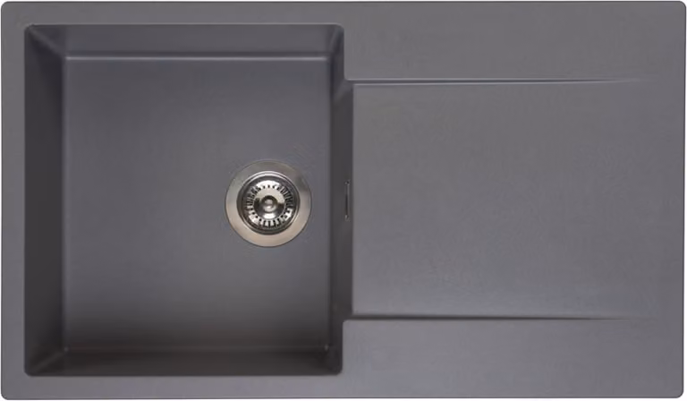 Lavello Reginox Amsterdam 10 con scolapiatti grigio metallizzato