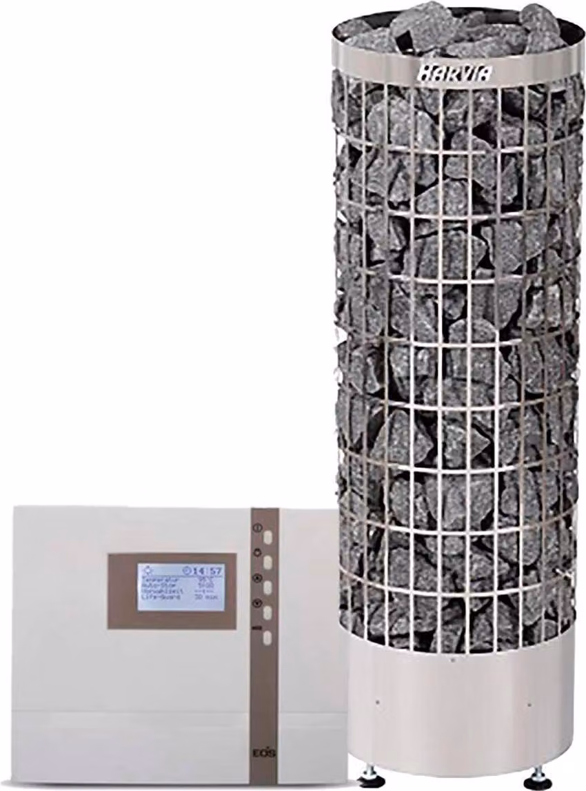 Set stufe per sauna Harvia Cilindro PC90E 9 kW con EOS ECON D4