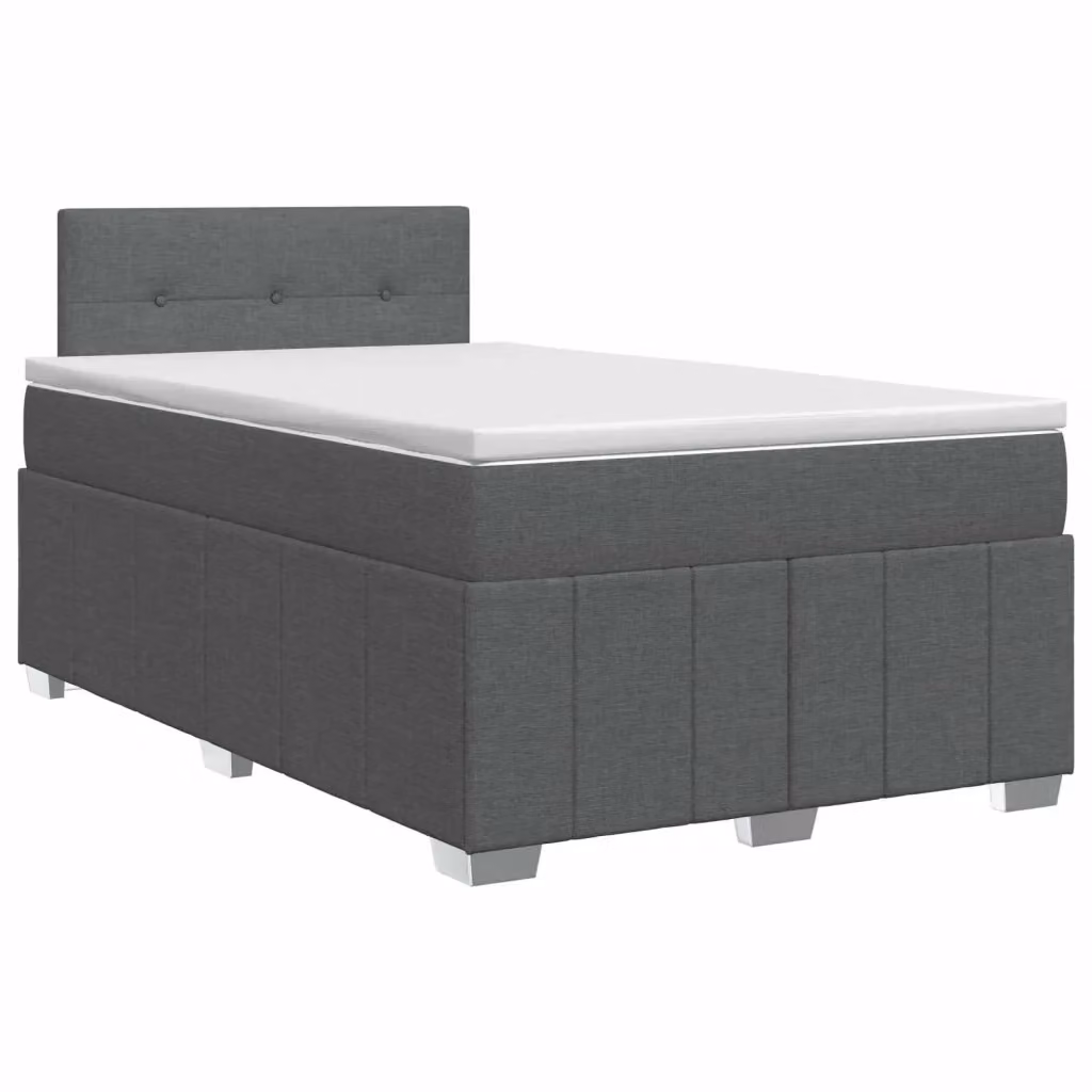 Letto box spring con materasso ibrido vidaXL Grigio e Bianco L/P: 120 x 200 cm – 2