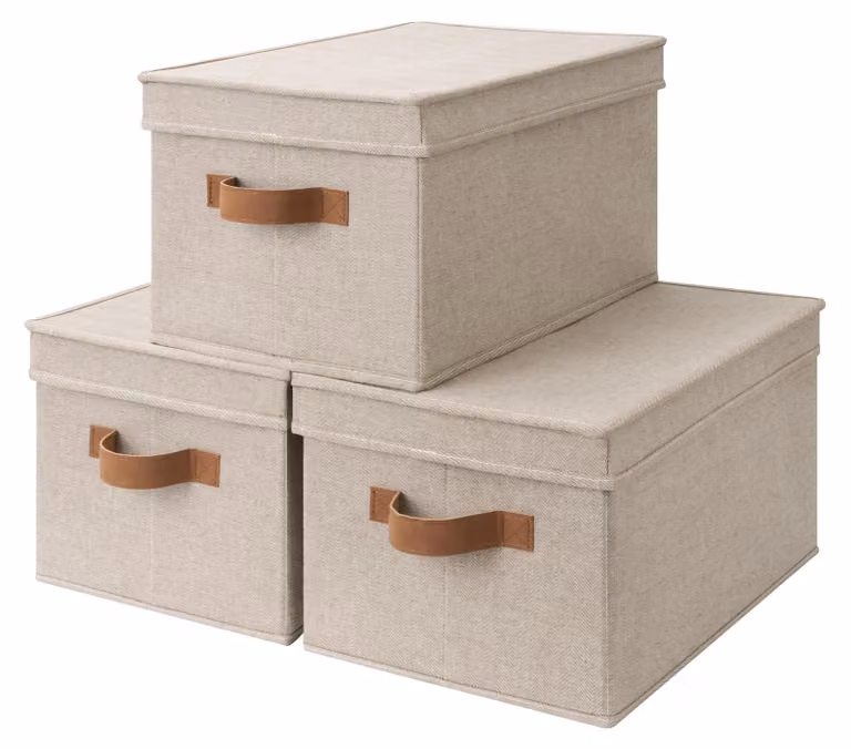 Scatole decorative con coperchio, confezione da 3 pezzi