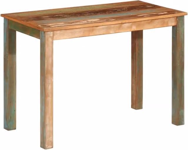 Tavolo da Pranzo Rettangolare in Legno Massello Rustico vidaXL, Colore Marrone, L: 110 cm, P: 55 cm, H: 76 cm
