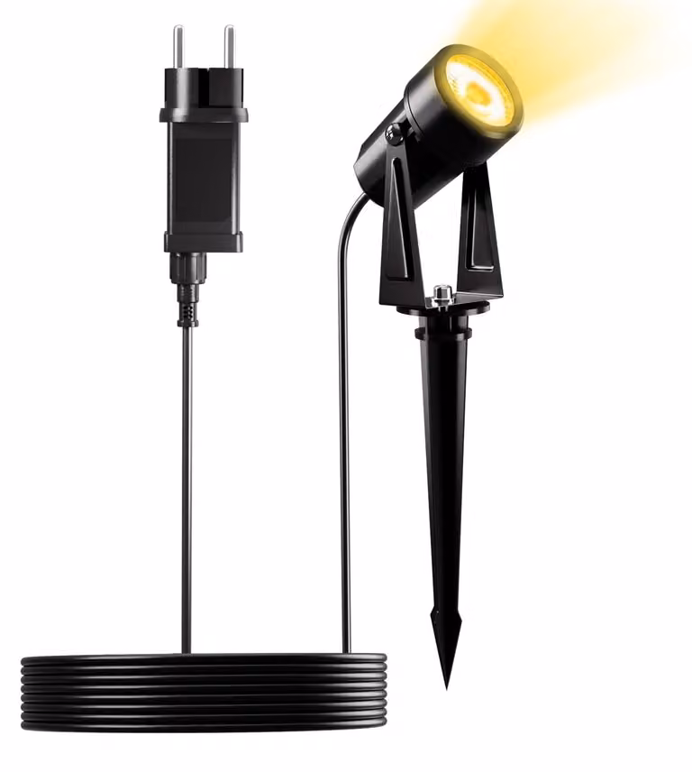 Lampada esterna, 1 pezzo, 27 V, 2 W, 200 lm, luce bianco caldo, LED