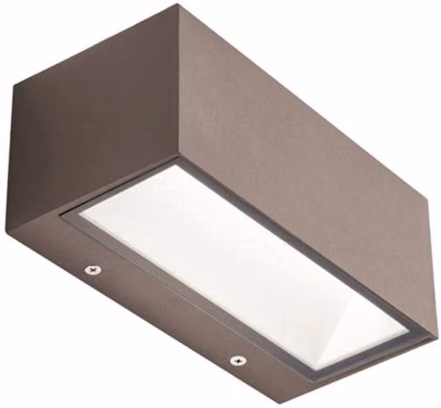 Applique da esterno Sovil Maxi Biemissione in alluminio colore caffè con LED da 40W 4000K