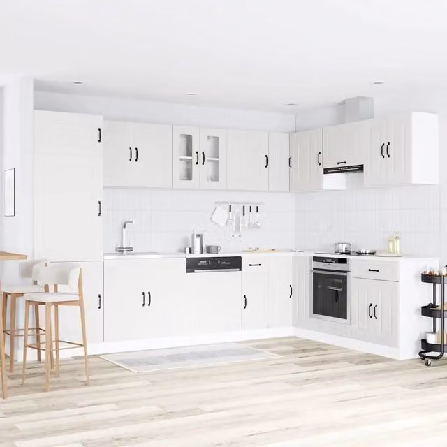 Base cucina moderna vidaXL bianca in MDF con ante a battente L/P/H: 80 x 46 x 81,5 cm