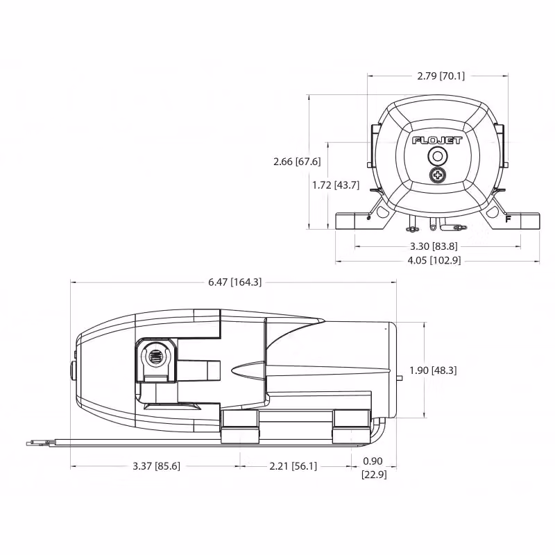 Autoclave Flojet LF Plus 24V in plastica nera con attacco 3/8" – 2