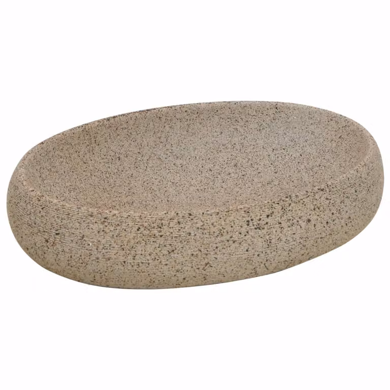 Lavabo da Appoggio Sabbia Ovale 59x40x15 cm Vetroceramica