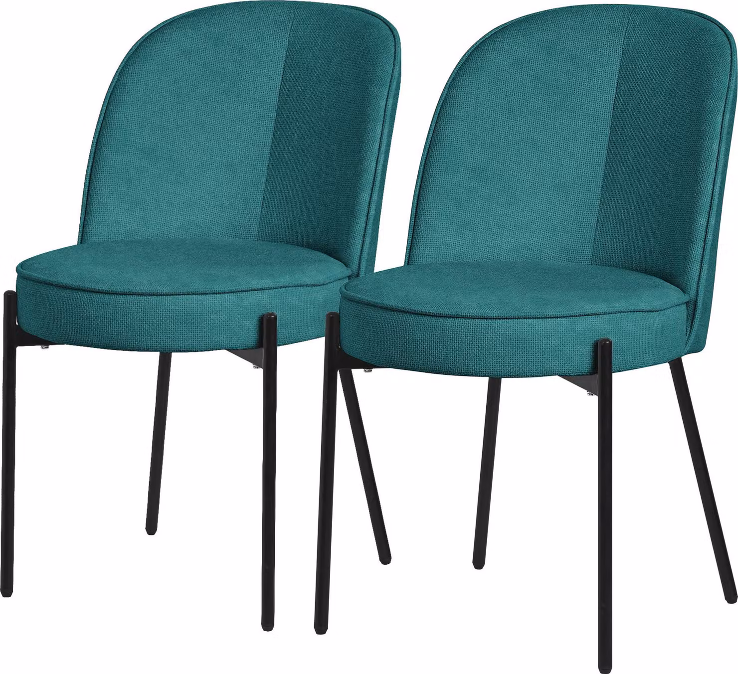 ML-Design sedie da pranzo set di 2 sedie da cucina a benzina in poliestere con gambe in metallo sedia da soggiorno con schienale sedie imbottite per sala da pranzo cucina