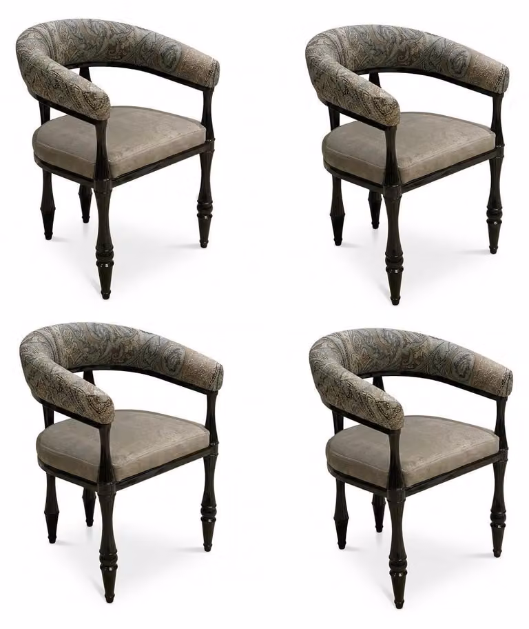 4 sedie, imbottite, dal design moderno, confortevoli, di alta qualità ed eleganti