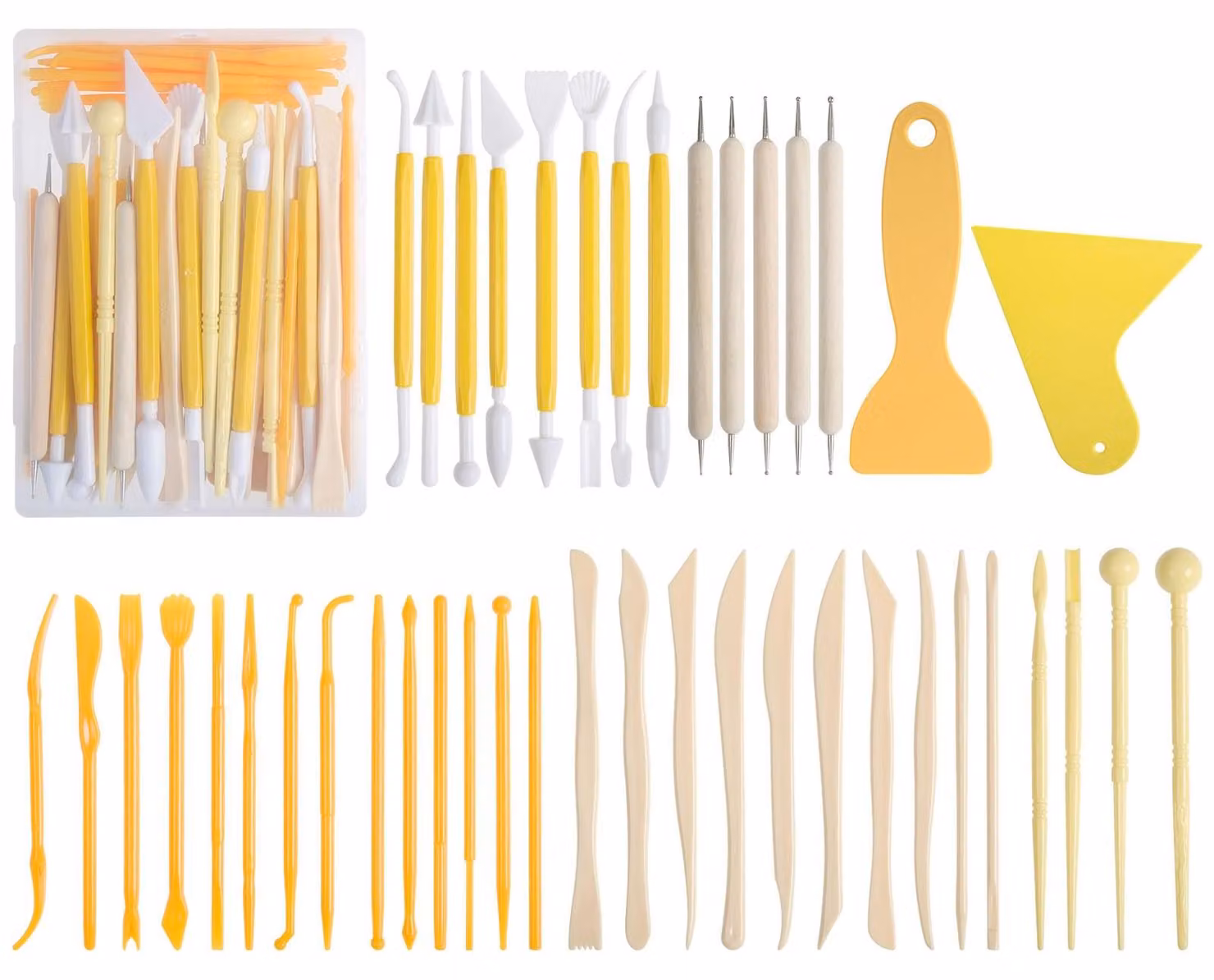 Set di 43 utensili per la lavorazione della Vetroceramica, con custodia