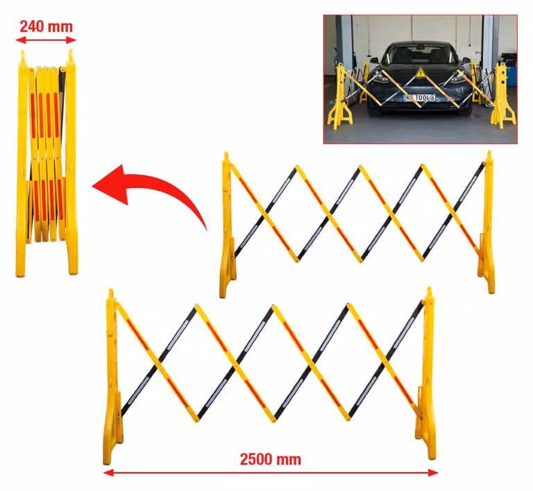 KS TOOLS Blocco a forbice in plastica 240 - 2500 mm 2 pezzi - 117.1545