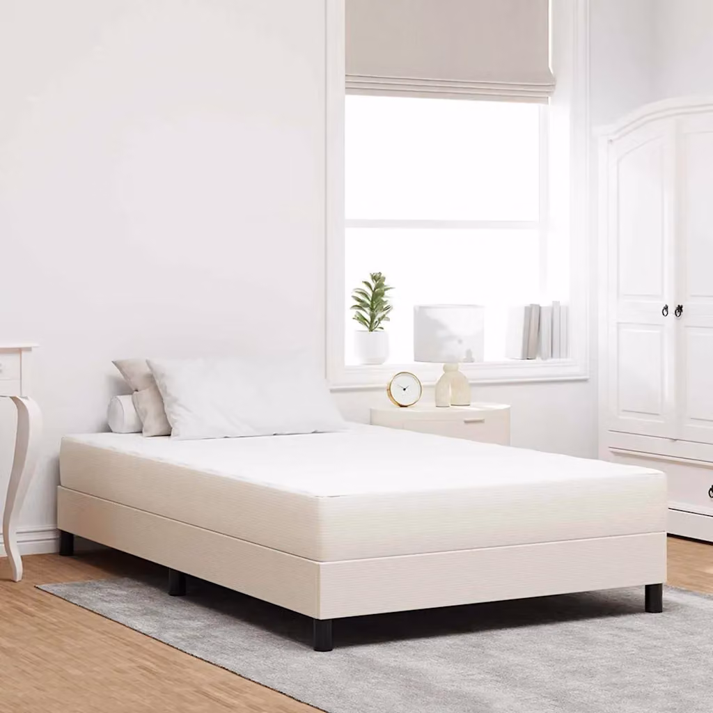 Materasso con molle insacchettate vidaXL, colore beige e bianco, L: 120 cm, P: 190 cm, H: 20 cm