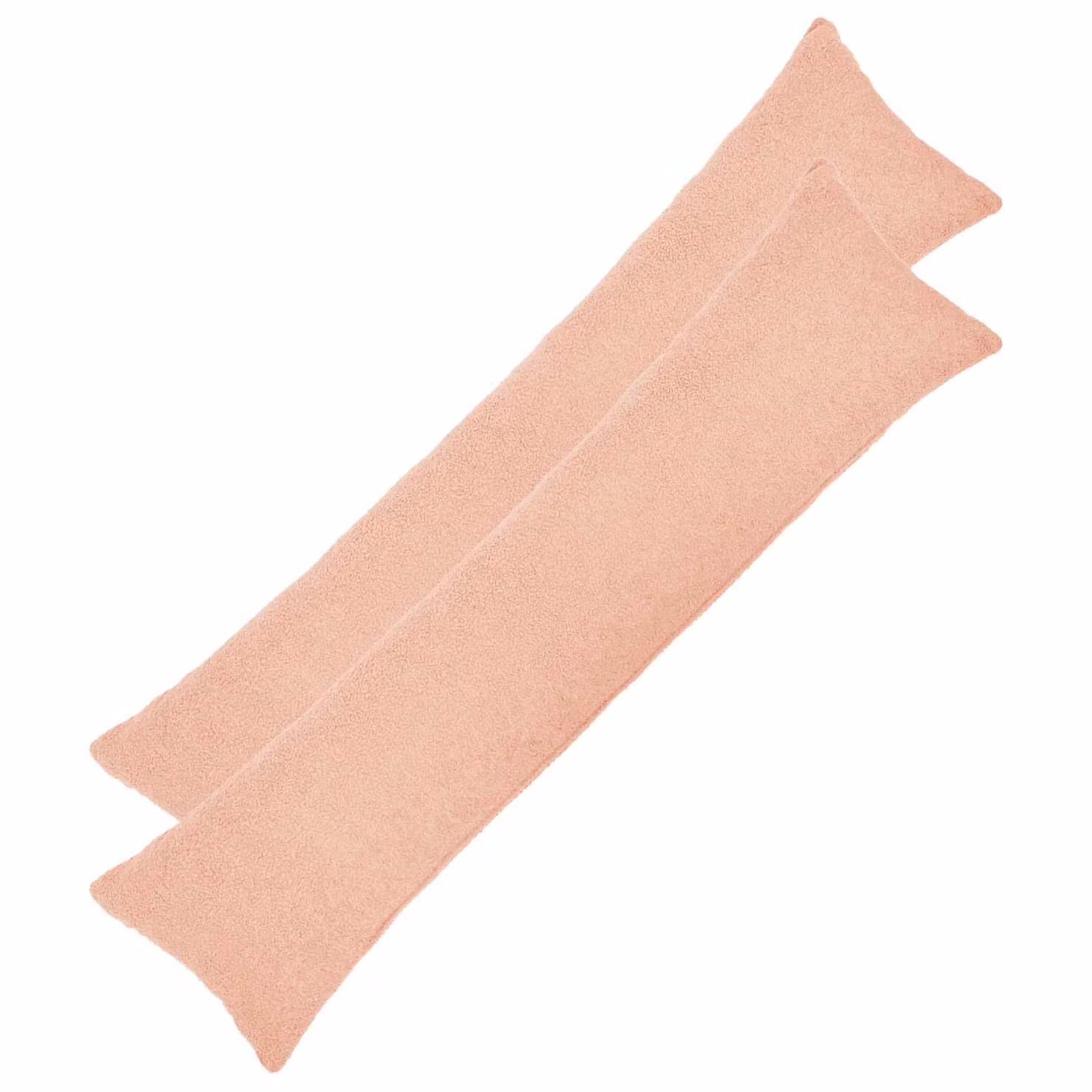 Set di 2 federe a rullo vidaXL HEERLEN rosa in tessuto bouclé, L 145 cm x P 40 cm