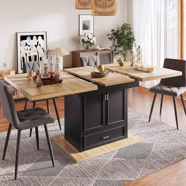 Tavolo da pranzo allungabile ¨C Minimal ¨C Effetto legno 6 persone 110-140x80x75 cm per cucina soggiorno