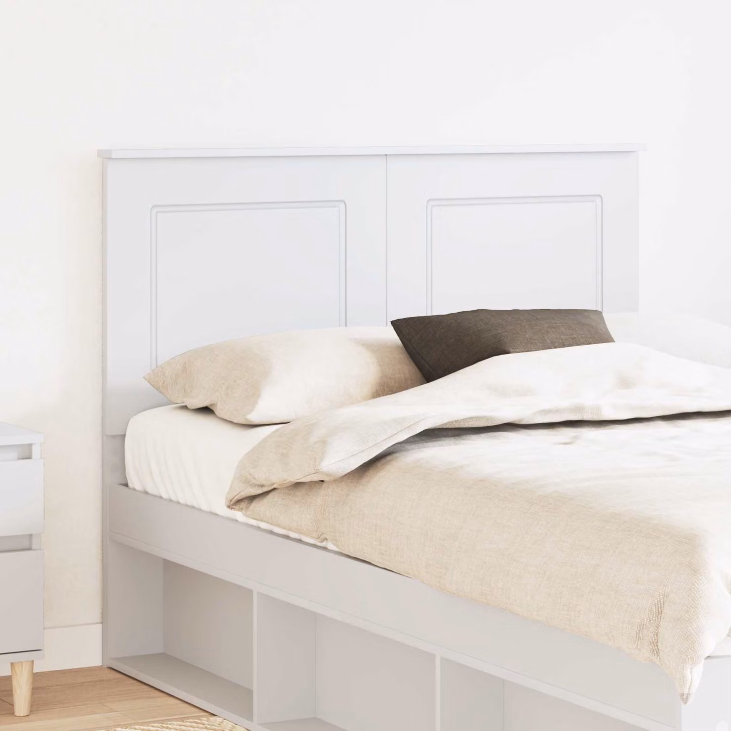 Testiera per letto vidaXL in legno ingegnerizzato bianco, Larghezza: 100 cm