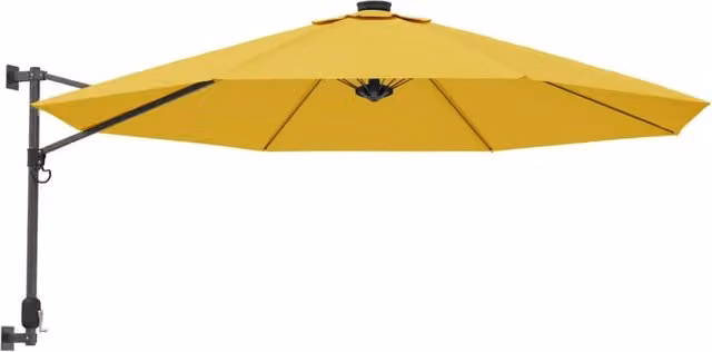 Ombrellone da esterno a parete 290 cm giallo 02_0008699