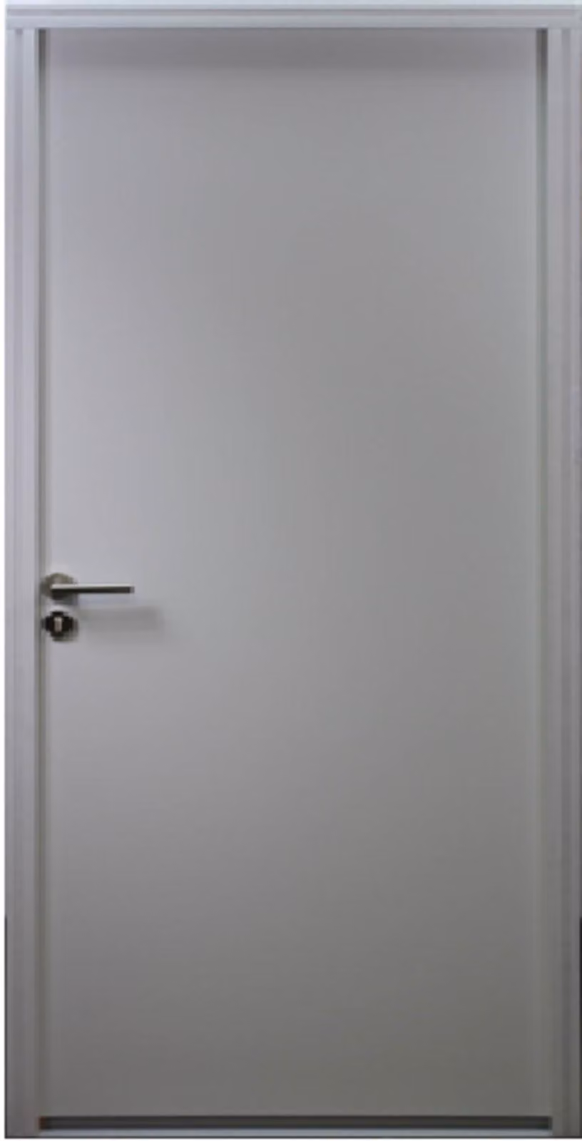 Porta d'ingresso in acciaio pieno Sto bianco, H.215xL.90 cm P, destra lato pannello GD MENUISERIES