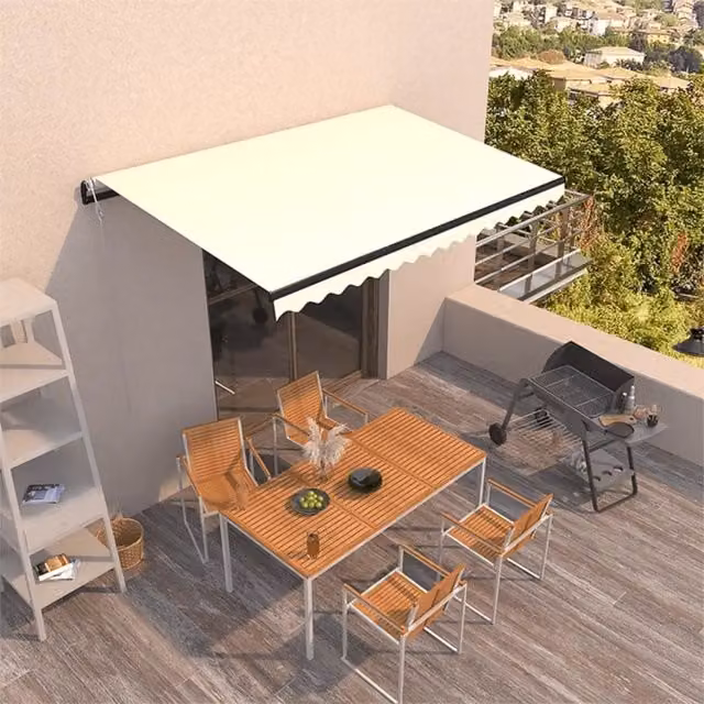 Tenda da Sole Retrattile Automatica 450x350 cm Crema 3069207