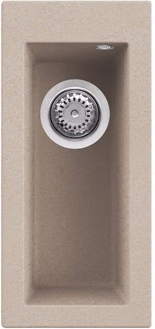 Lavello da incasso Elleci Quadra 50 con 1 vasca in Granitek colore beige L/P/H: 50 x 23 cm LGQ05051 – 1