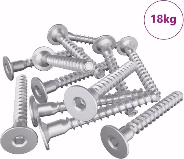 Set di 5000 viti per pannelli truciolari in acciaio zincato argento CFW1728176
