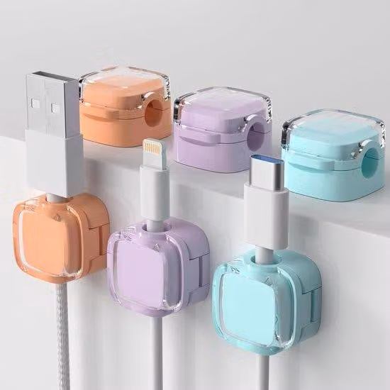 Set di fermacavi magnetici, 6 pezzi, vari colori