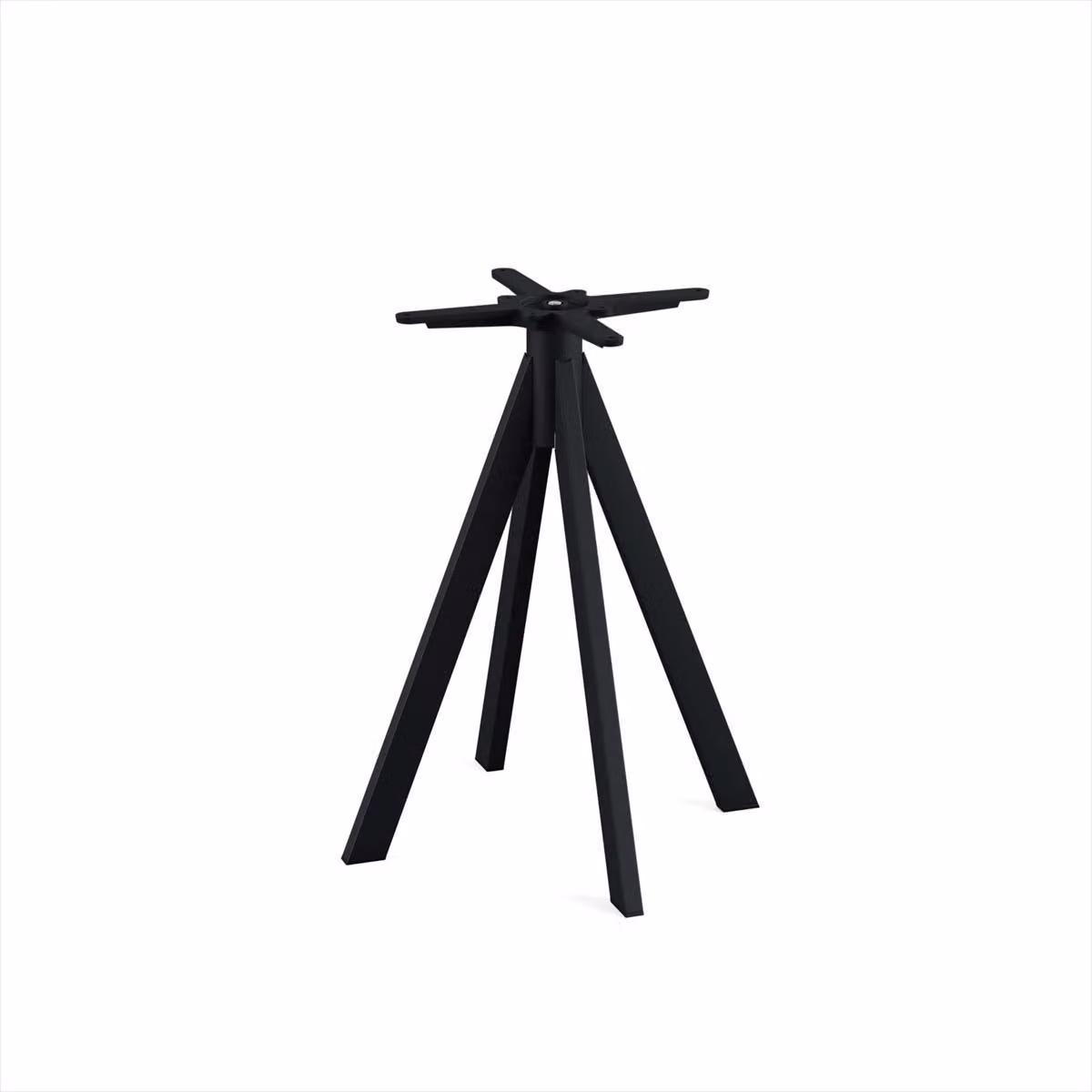 Infinity - Tavolo da patio, struttura nera + piano in HPL nero, Ø70 cm, 1 pezzo